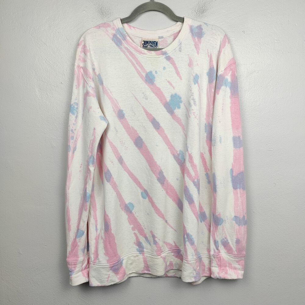 Jungmaven Pink and Blue Tie-Dye Long Sleeve Tee